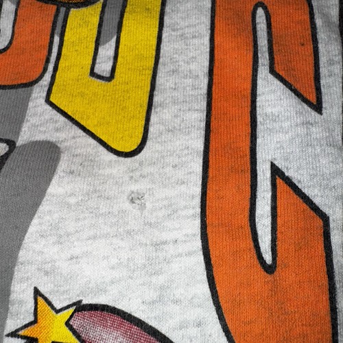 Vintage Bugs Bunny Taz T Shirt 90s Warner Bros Good Catch Baseball XL - Picture 4 of 8