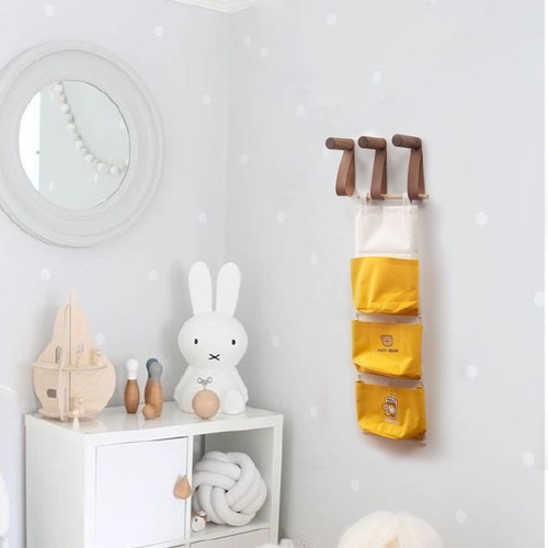 Ganchos de cuero, ganchos de abrigo de madera, nogal negro con cuero PU, montados en la pared... - Imagen 4 de 7