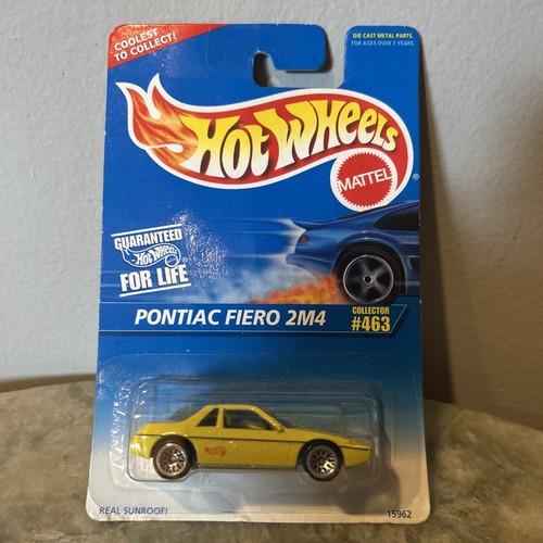 Vintage 1995 Hot Wheels Pontiac Fiero 2M4 Collector #463 NEW Rim Variant - Picture 2 of 3