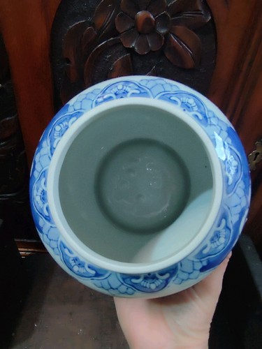 Vintage Chinese Hand Painted Blue & White Ginger Jar 9 Inch 23 CMS - Picture 8 of 10