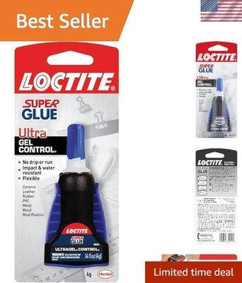 Super Glue Ultra Gel 0.14 oz - Rubber Toughened, Impact Resistant Quick Adhesive