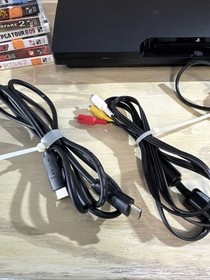 Sony PlayStation 3 Slim PS3 160gb CECH-3001A with 10 games 2 Controllers EUC