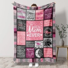 Mom Birthday Gift Throw Blanket Soft Flannel, Gift from Daughter