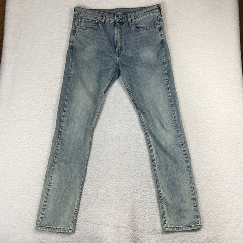 Levi's 510 Denim Slim Fit Herren Jeans 36x34 (35x32) Distressed helle Waschung