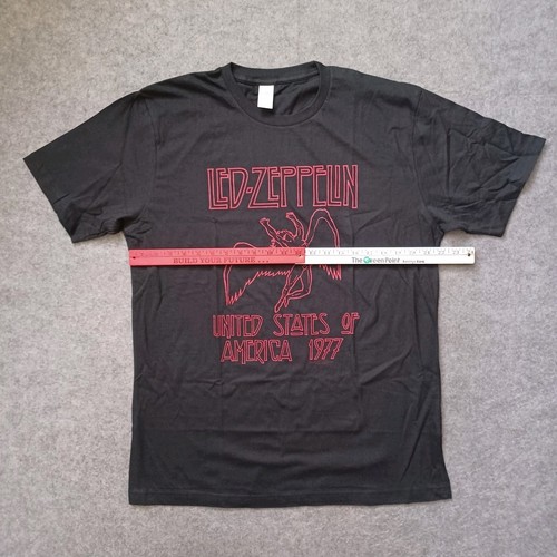 Vintage Led Zeppelin T Shirt Mens XL Black United States Of America 1977 - Picture 4 of 12