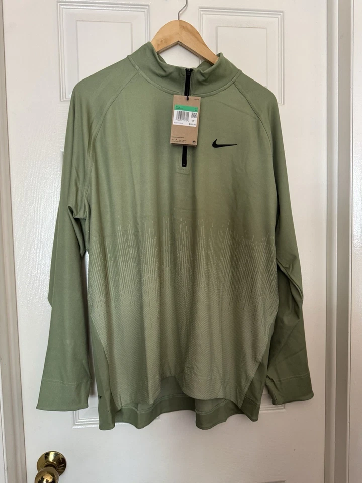 Nike Men’s XL Dri-FIT ADV Tour 1/2 Zip Golf Top FD5833-386 Green NEW - Image 4 of 4