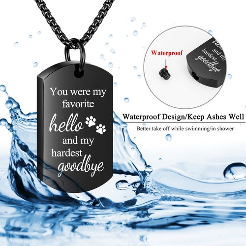 Cremation Jewelry for Ashes Urn Necklace for Ashes Memorial Dog Ashes Necklac... - Picture 5 of 7