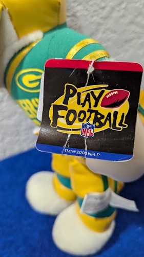 Raro 2000 NFL Green Bay Packers Fútbol - Oso de peluche Estrés Usado en Excelente Condición por Nanco Etiquetas - Imagen 7 de 19