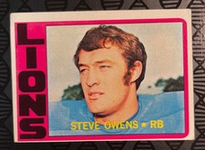 1972 Topps Football #25 Steve Owens RC - EX+