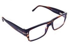 TOM FORD Blue Block Eyeglasses 5835 050 54mm Mens Large Rectangular Frames BROWN