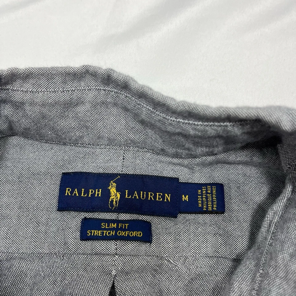 Camisa Ralph Lauren M Calce Ajustado Oxford Elastizada Carne Poni Abotonada Manga Larga Foto 3 de 4