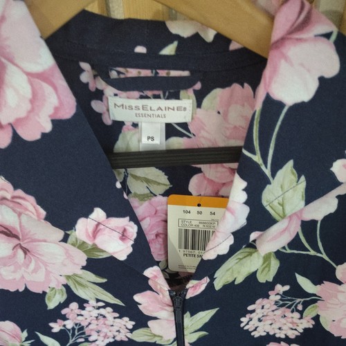 NWT Miss Elaine Essentials Interlock Knit Long Zip Robe Size Petite S - Picture 7 of 8