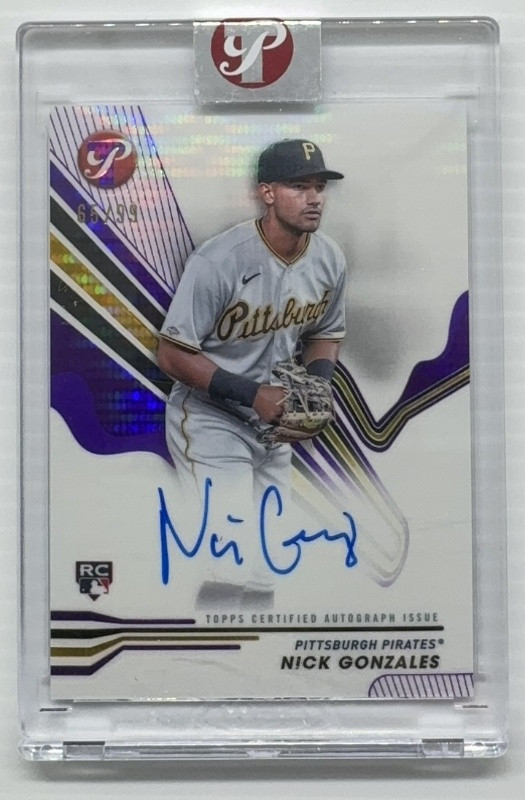 2024 Topps Pristine Nick Gonzales Purple Pristine Refractor Rookie Auto #65/99