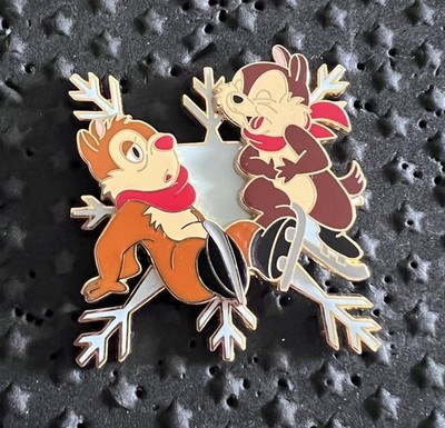 Disney Pin Chip n Dale Winter Snowflake Ice Skates AP  ARTIST PROOF 2004