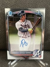 🔥Diego Tornes 2025 Bowman Chrome 1st On Card Auto Prospect #CPA-DT Braves