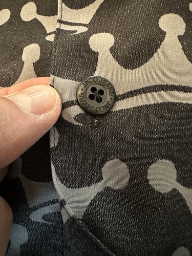 JNCO VTG Crown Flames Skulls Button Up AOP Men’s Shirt-Size XXL*Missing Buttons* - Bild 8 von 12