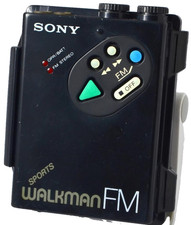 SONY WM-F5 Sports Walkman Black Cassette Player Direct Drive Japan