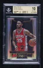 2016 Panini Select Concourse Silver Prizm Ben Simmons BGS 10 PRISTINE Rookie RC