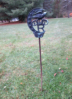Vintage Brass FLT Odd Fellows Rebekah Lodge 214 Grave Marker Davison Mi.