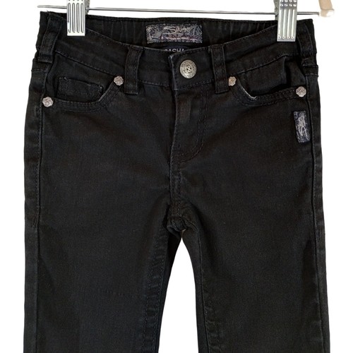 Silver Jeans Co Little Girls Black Sasha Slim Straight Denim Jeans Size 4 - Picture 2 of 9