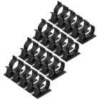75Pcs Cable Management Clips, 22-25mm Dia Self Adhesive Nylon, Adjustable Black