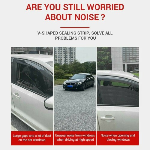 2 Meter 2M Dichtstreifen Schwarz Gummi Dichtleiste Blende V Form Wetterleiste - Picture 4 of 9