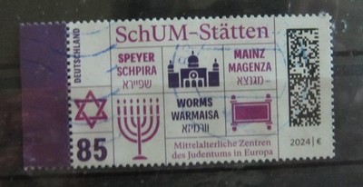 1 x Jüdisches Erbe in Speyer, Worms und ... Deutschland BRD 2024 Mi-Nr. 3872