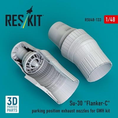 Su-30 ''Flanker-C'' parking position exhaust nozzles for GWH Scale 1:48 RSU48-0133