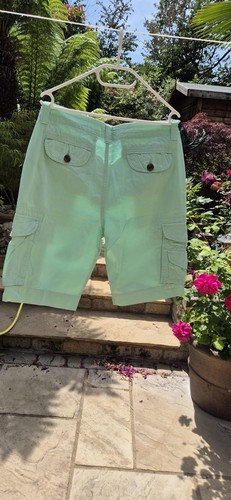 PRIMARK - 3 MENS, ORANGE, TEAL, MINT COTTON COMBAT SHORTS SIZE W34/EUR44 - Picture 7 of 14