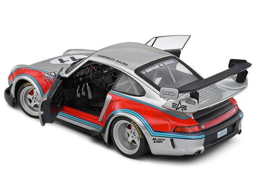2020 RWB Bodykit #11 Martini-Kamiwaza Racing Silver Metallic 1/18 Diecast Car... - Picture 3 of 5