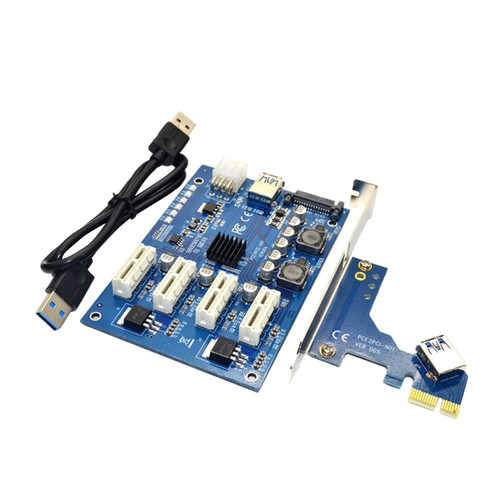 PCI-E-Adapterkarte PCI-Express-Erweiterungsadapter 1x Zu 4x Konverter - 第 1/12 張圖片