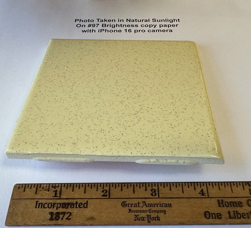 1 pc. Speckled Yellow Color: 4-1/4" Glossy Ceramic Bullnose Tile, by Oxford Co. - Picture 12 of 15