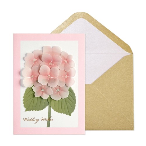 NIQUEA.D, Pergament Hortensie Hochzeitskarte