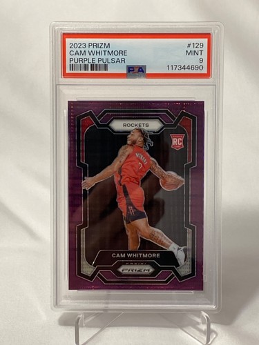 2023 Panini Prizm Purple Pulsar #129 CAM WHITMORE Rookie RC /35 PSA 9 - Bild 1 von 2