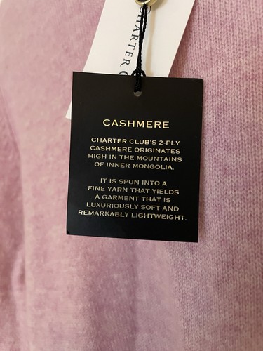 Neu mit Etikett Charter Club Medium Damenpullover 100 % Kaschmir Rundhalsausschnitt pink - Bild 5 von 9