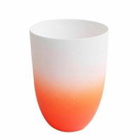 Asa Selection Neon Vase Windlicht Dekovase Kerzenhalter Porzellan Orange H 12 Cm