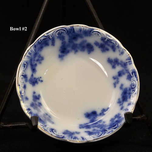 Grindley 4 Bowls Dessert Fruit Catherine Mermet Flow Blue 1894-1914 Embossed - Picture 4 of 10