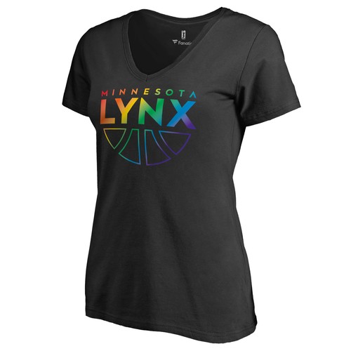 Women's Black Minnesota Lynx Team Pride Wordmark V-Neck T-Shirt - Afbeelding 2 van 3