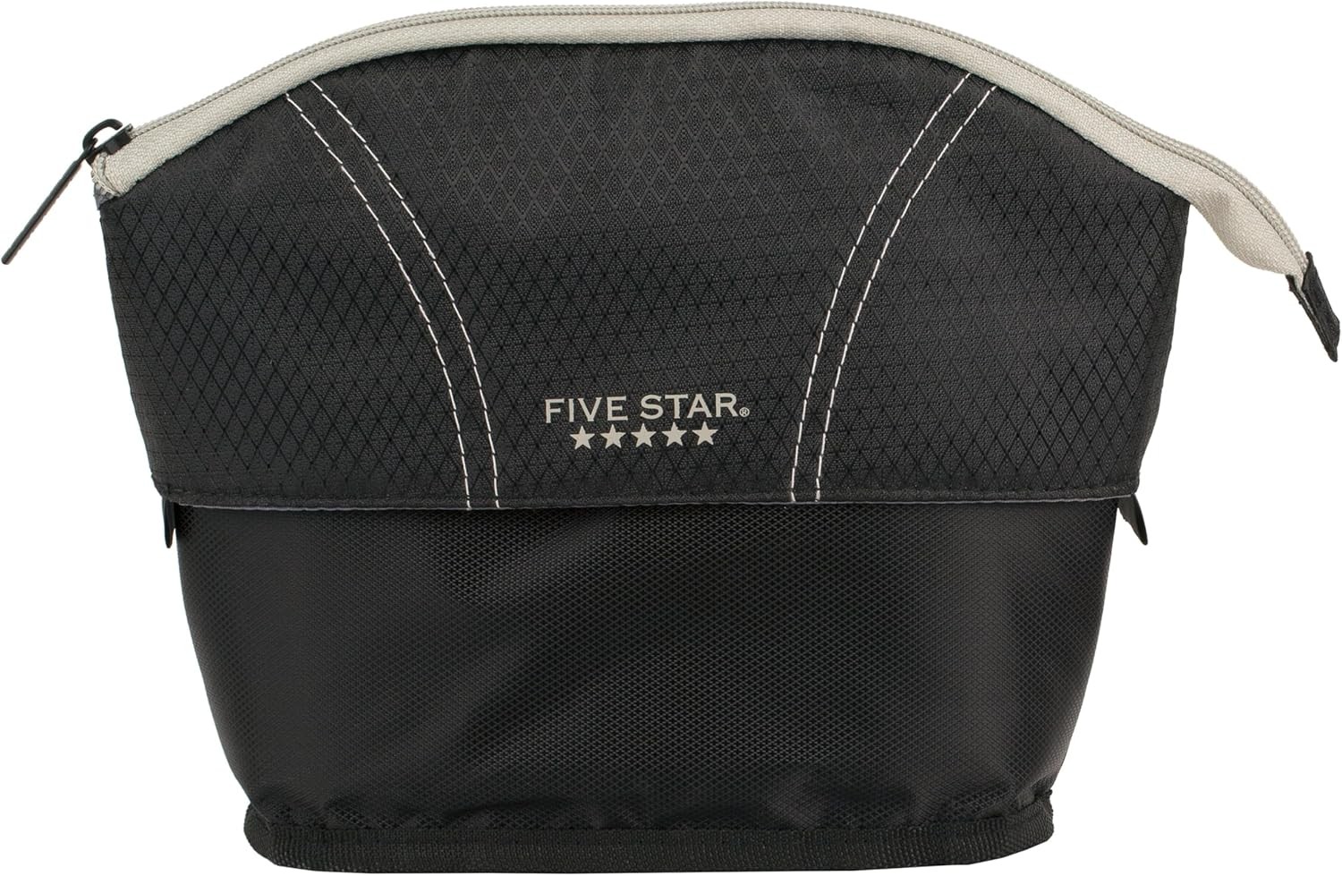 Pouch, Pen Case, Quick View Expandable Zipper Black/grey