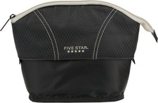 Five Star Pencil Pouch, Pen Case, Quick View Expandable Zipper Black/Grey