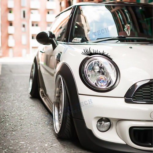4PCS Car Accessories Eyelashes Stripe Decal Headlight Fog Eyebrow Stickers - Bild 9 von 21
