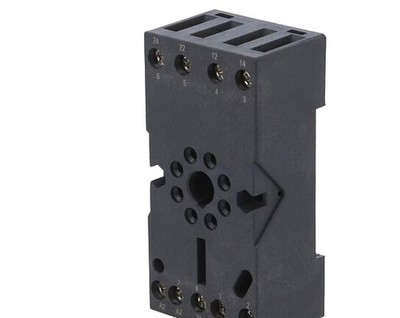 Socket; PIN: 8; 10A; 250VAC; on panel,for DIN rail mount - 10FF-2Z-C4 | EU Stock