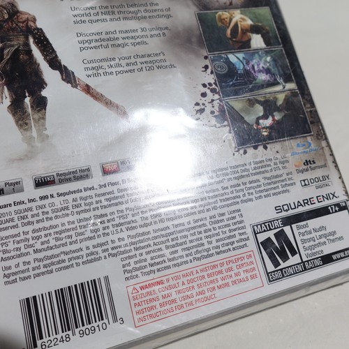Nier (Sony PlayStation 3 PS3, 2010) Square Enix Fantasy RPG Brand NEW Sealed - Picture 14 of 15