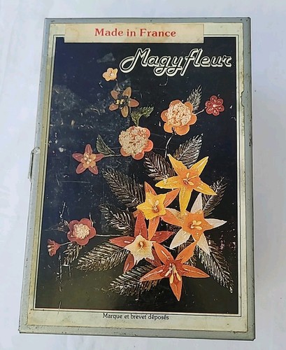 Vintage Magyfleur French Brass Mold Set 17 In Original Box Flowers Leaves Stars - Picture 22 of 24