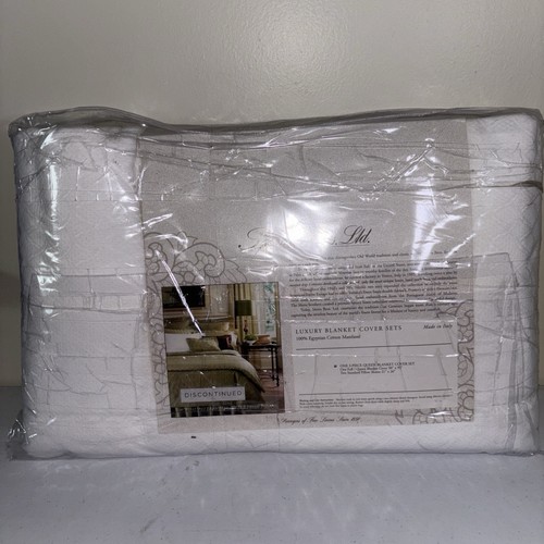 Sferra White Diamond Dot Piqué Matelasse F/Queen Coverlet & Standard Shams NEU - Bild 5 von 8