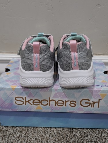 Größe 10 Kinder Skechers Dreamy Lites hellgrau Klettverschluss Turnschuhe 302021N/LTGY - Bild 5 von 11