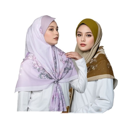 Mujeres Triángulo Largo Bufanda Chal Elegante Étnico Estampado Floral Cabeza Envoltura Hijabs - Imagen 3 de 27