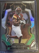 2022 Select Premier Level Black & Green Die-Cut Terry McLaurin Commanders #198