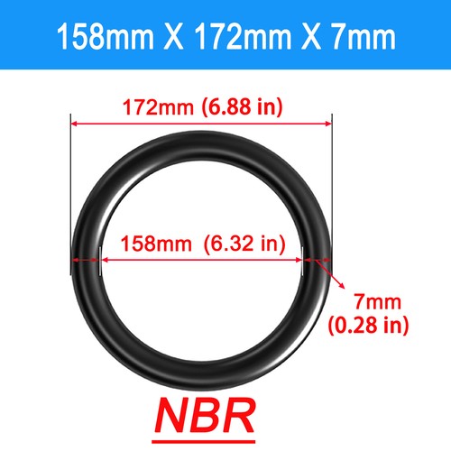 7mm Cross Section O Rings Nbr Nitrile Rubber 30-754mm OD Oil Resistant Seals - Picture 58 of 142