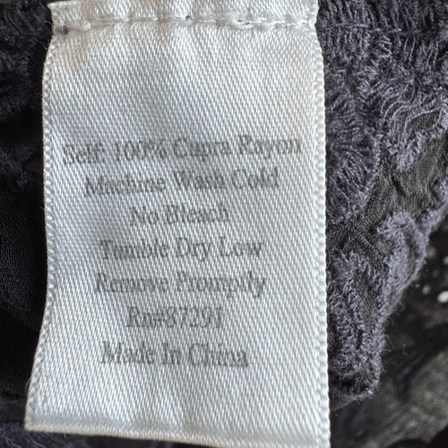 Johnny Was Women’s Sz M Black Embroidered Tunic Top Semi Sheer Boho Cottagecore - Picture 7 of 7
